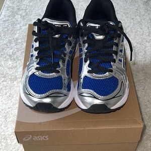 Asics Blue and Silver Running Shoes